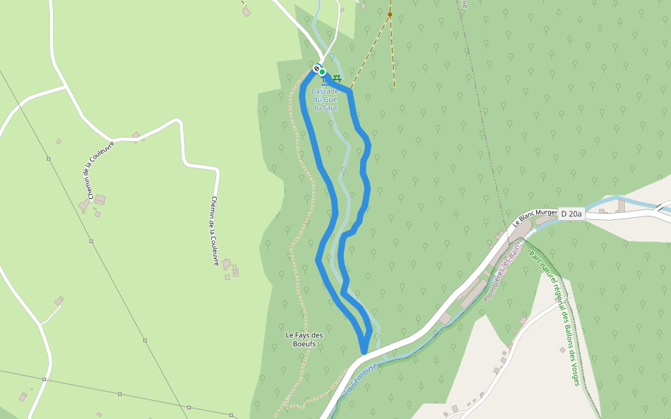 Le Gué du Saut (petite boucle) walking route map in Xertigny