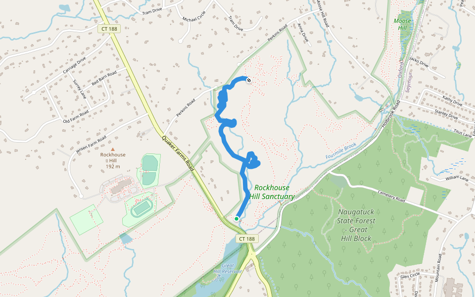 Lallement walking route map in Oxford