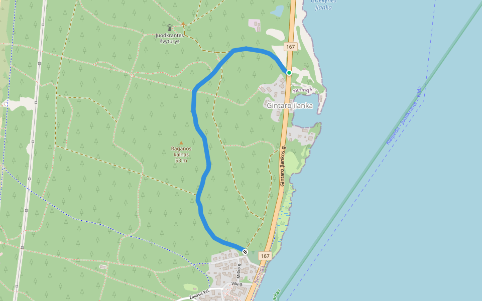 Dendrologinis pažintinis takas walking route map in Juodkrantė