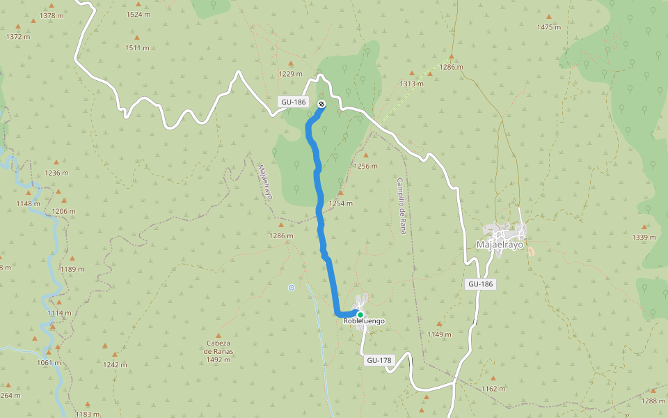 SL-GU-03 El Molino de Majaelrayo walking route map in Robleluengo