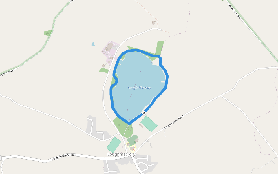 LOUGHMACRORY LOUGH walking route map in Loughmacrory