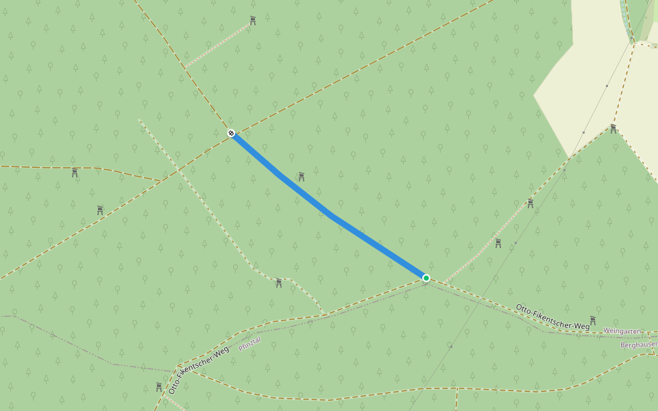 Waldersteig - Alte Speyerer Grenze walking route map in Weingarten (Baden)