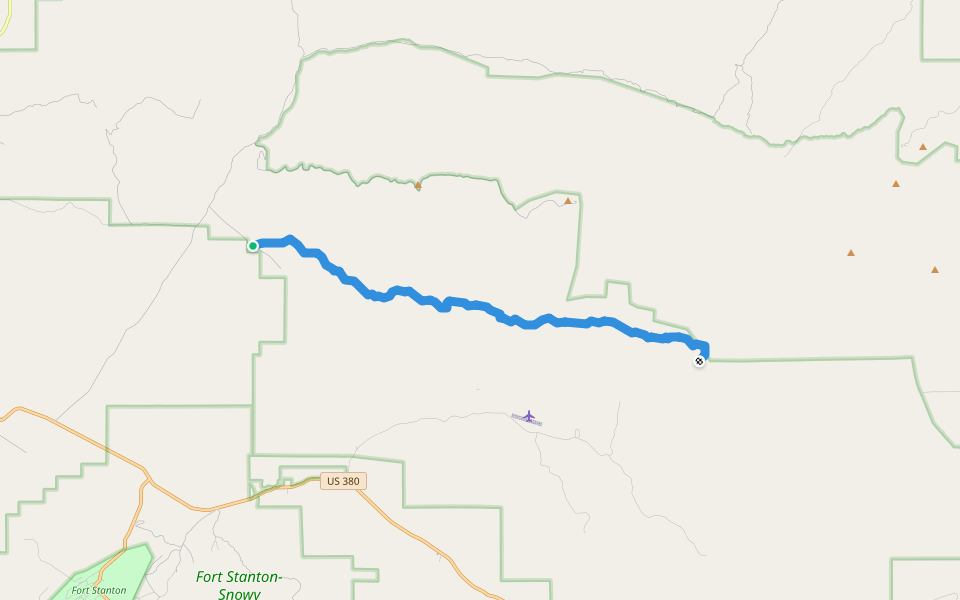 South Base Trail walking route map in Capitan