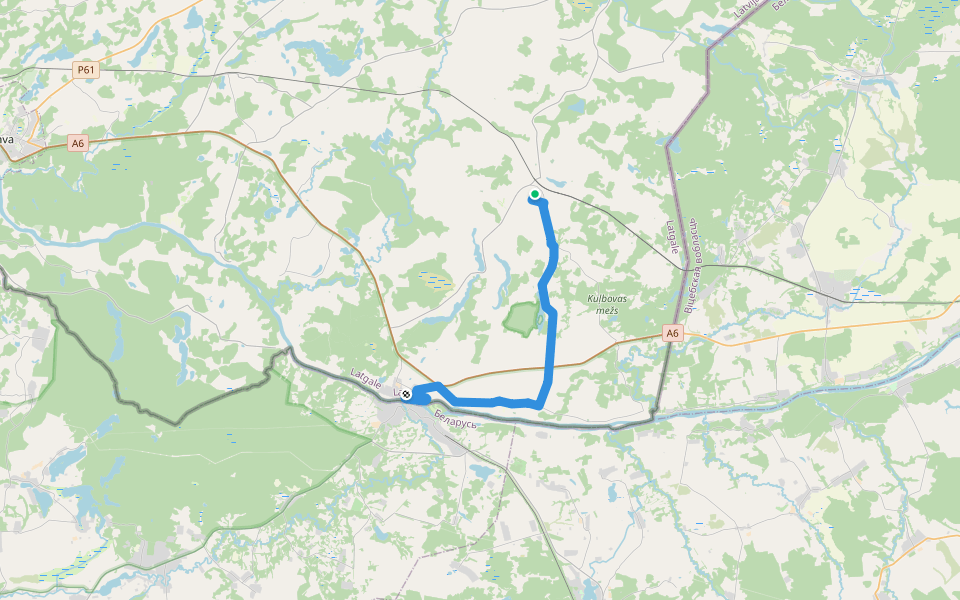 Ezertaka: Indra-Lupandi-Piedruja walking route map in Piedruja