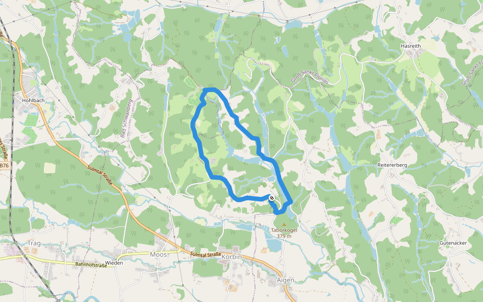 Teichweg im Sulmtal walking route map in Korbin
