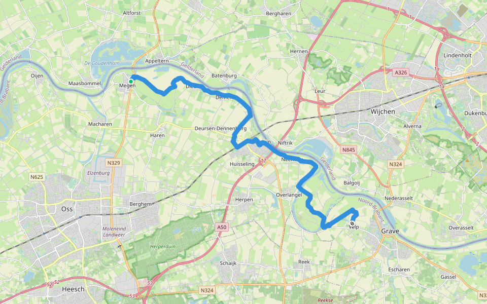 Ons Kloosterpad - 04 walking route map in Megen