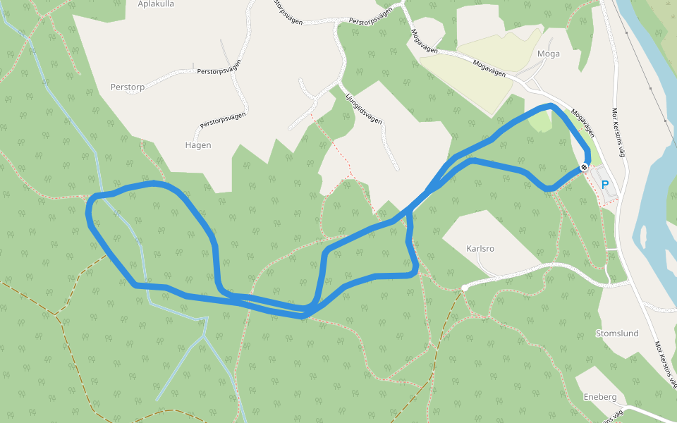 KSK 2,5 km Elljusspår walking route map in Kinna