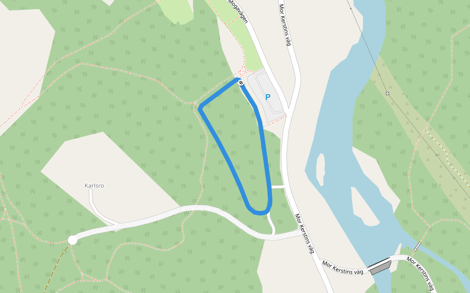 KSK 400 m Salamanderspåret walking route map in Kinna