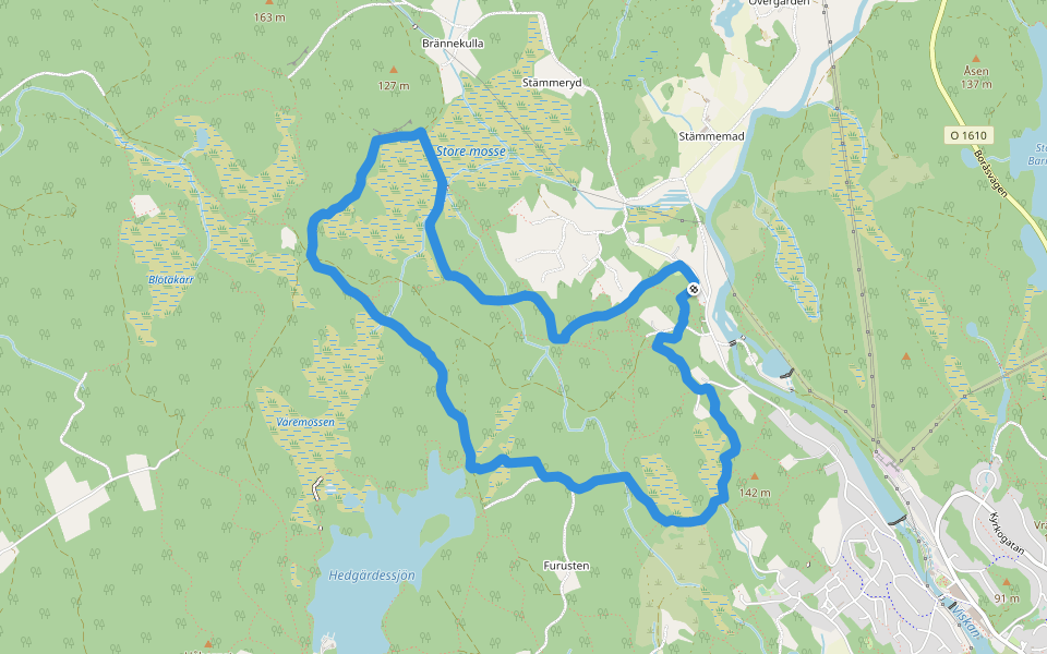 KSK 7,5 km Motionsspår walking route map in Kinna