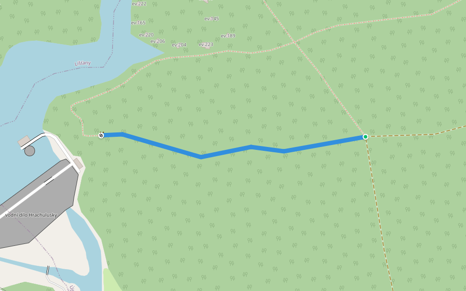 [Z] odbočka k vyhlídce Hracholusky walking route map in Újezd nade Mží