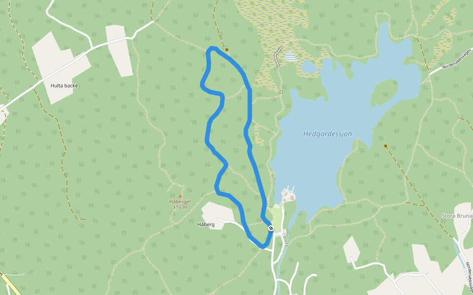 Skene 2,5 km Elljusspår walking route map in Kinna