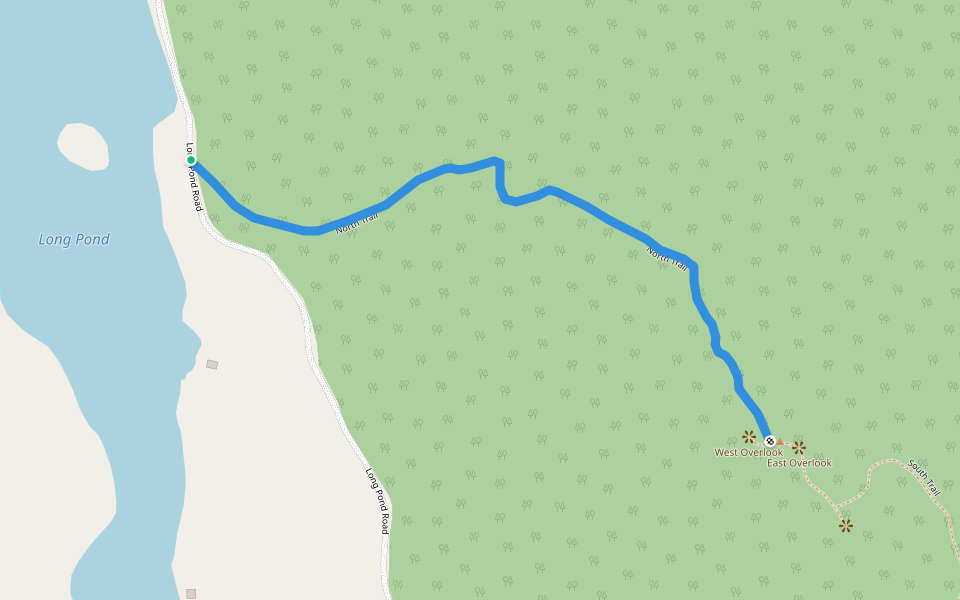 North Trail walking route map in Westmore