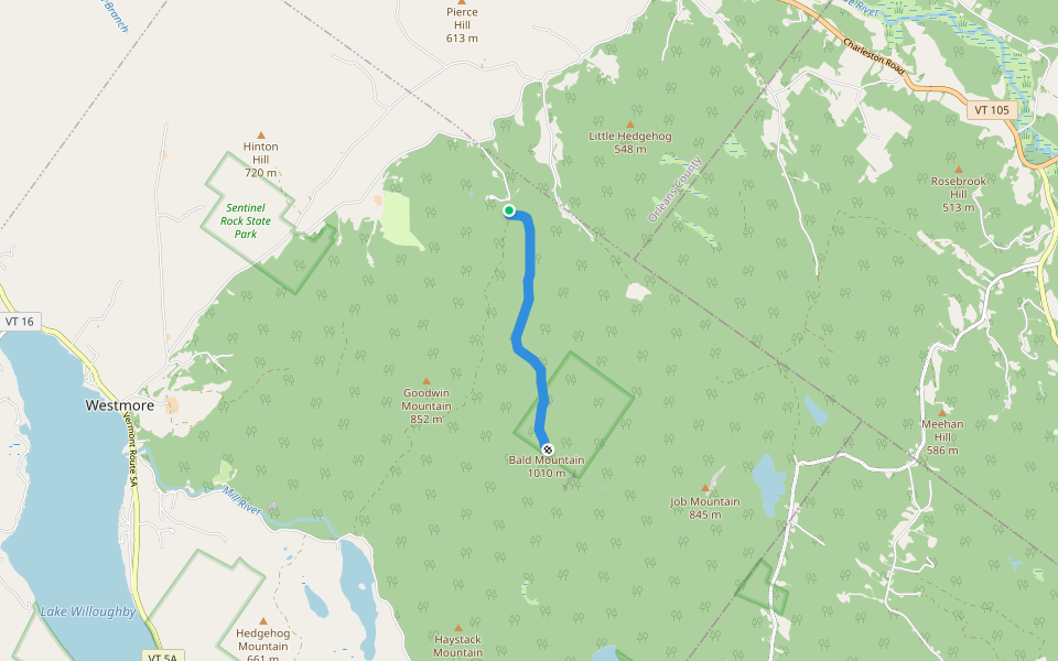 Telegraph Trail walking route map in Westmore