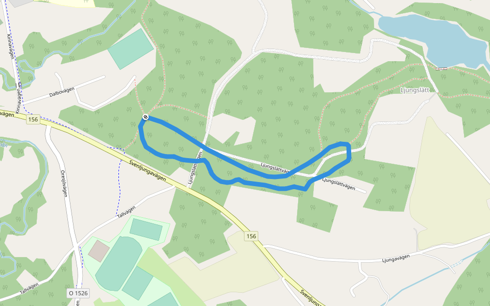 Örby 1,25 km Motionsspår walking route map in Kinna