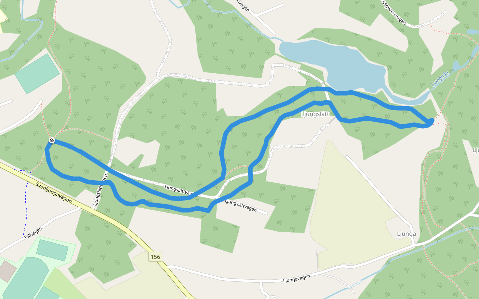Örby 2,5 km Motionsspår walking route map in Kinna