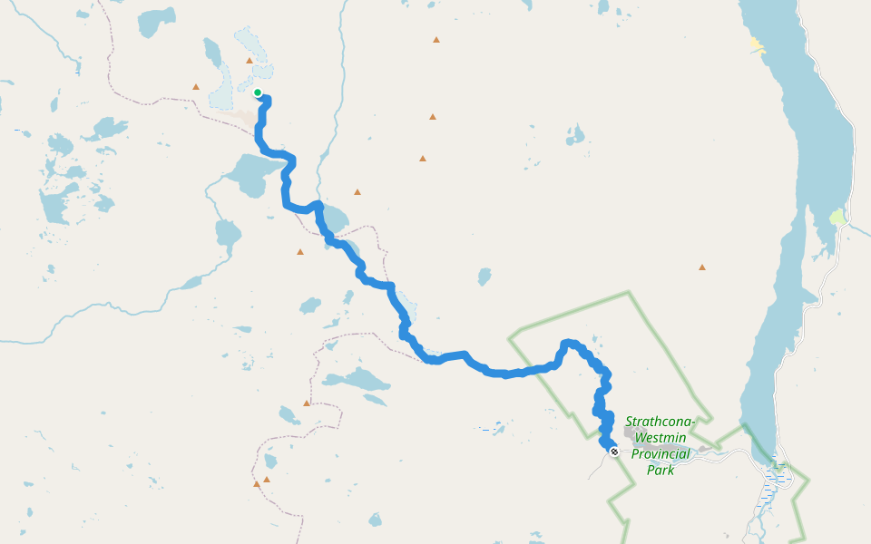 Phillips Ridge Route walking route map in Campbell River