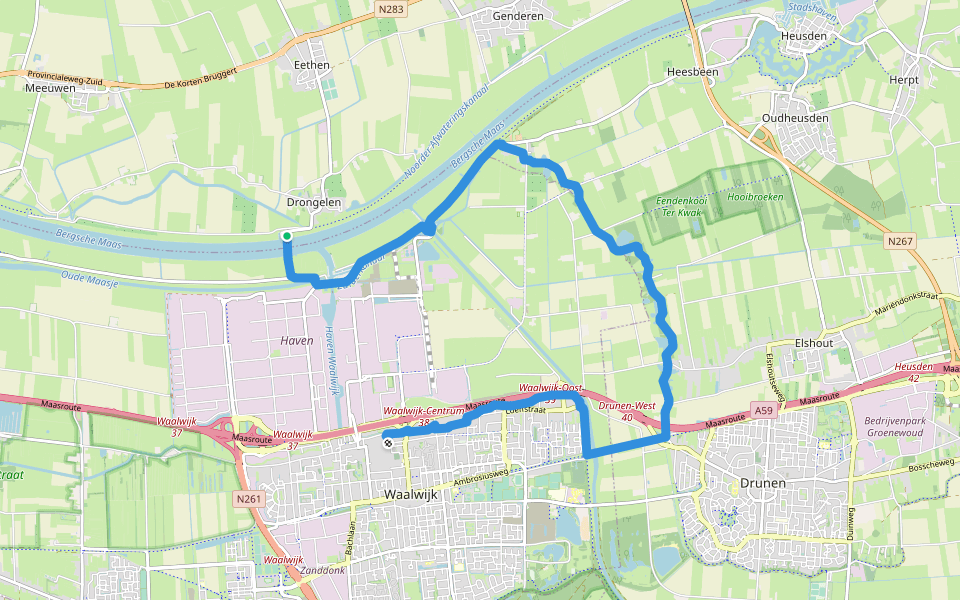 Biesboschpad - 09 walking route map in Drongelen