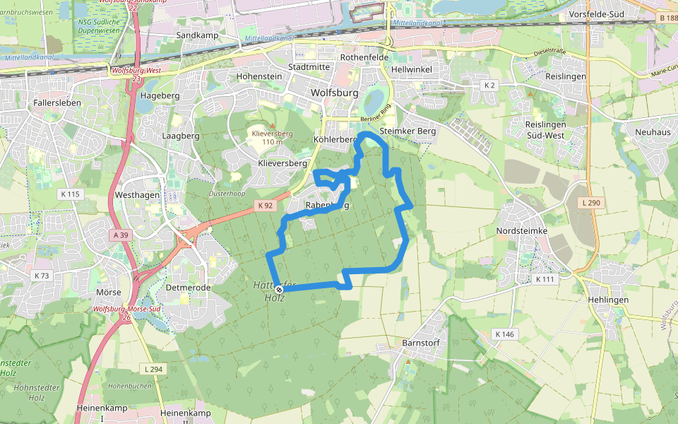 Brunnen- und Quellwanderung Route 2 walking route map in Wolfsburg