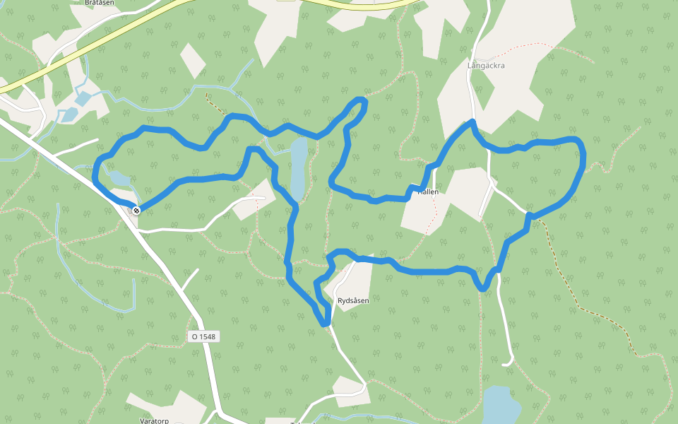 Trasten 5,6 km Motionsspår walking route map in Kinna