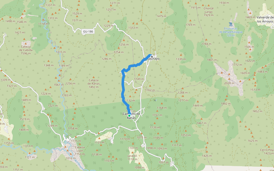 [GR 60] Pueblos de la Arquitectura Negra (Etapa 5) walking route map in Campillo de Ranas