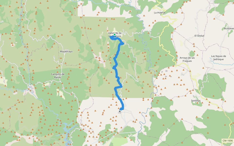 [GR 60] Pueblos de la Arquitectura Negra (Etapa 2) walking route map in Valverde de los Arroyos