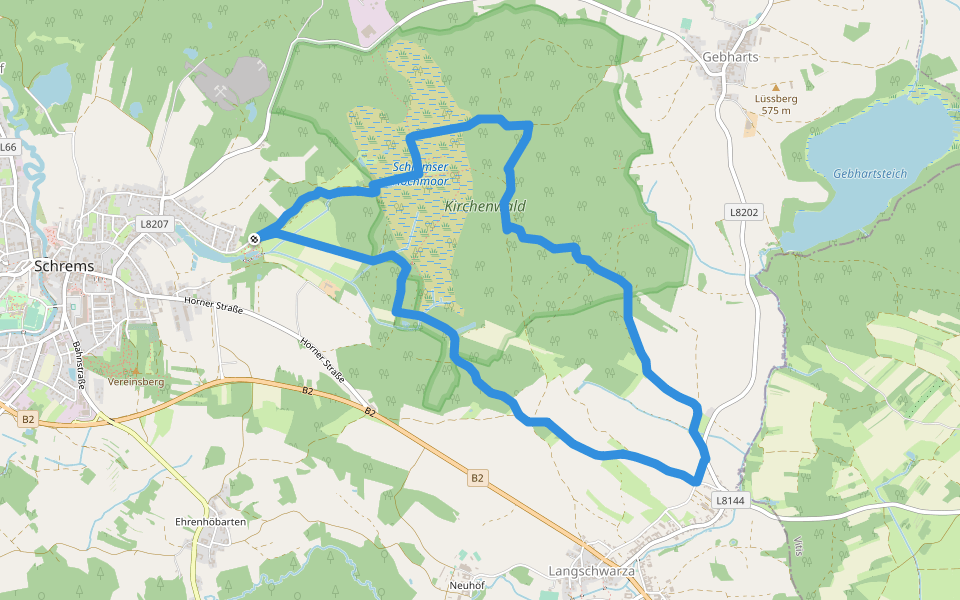 tut gut Route 3 walking route map in Schrems