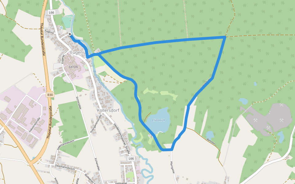 Gemütliche Runde (W10) walking route map in Schrems