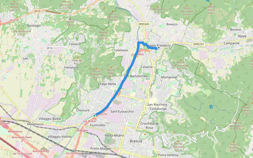 Il Cammino di Santa Giulia - T028VA Brescia_Fiumicino-Brescia_Villaggio_Prealpino_Chiesa_Santa_Giulia