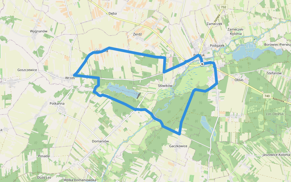 Trasa nr 3 Przytyk (czarna) walking route map in Przytyk
