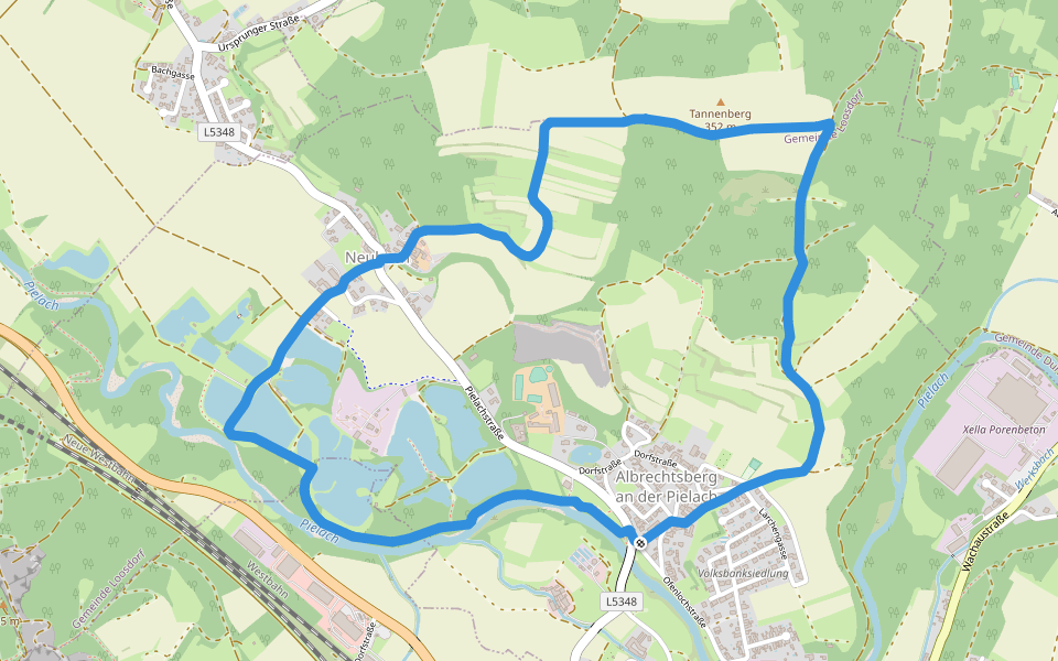 Gipfelkreuzweg walking route map in Albrechtsberg an der Pielach