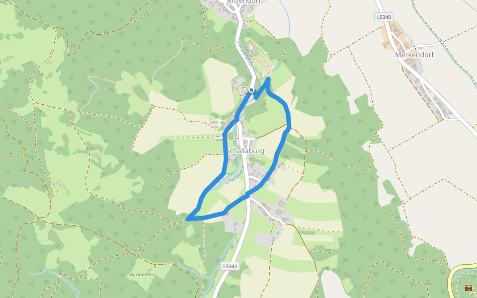 Schallaburg Rundweg 2 walking route map in Schollach