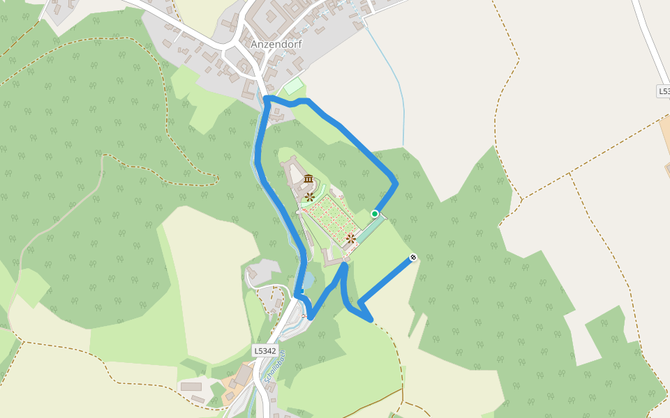 Schallaburg Rundweg 1 walking route map in Schollach