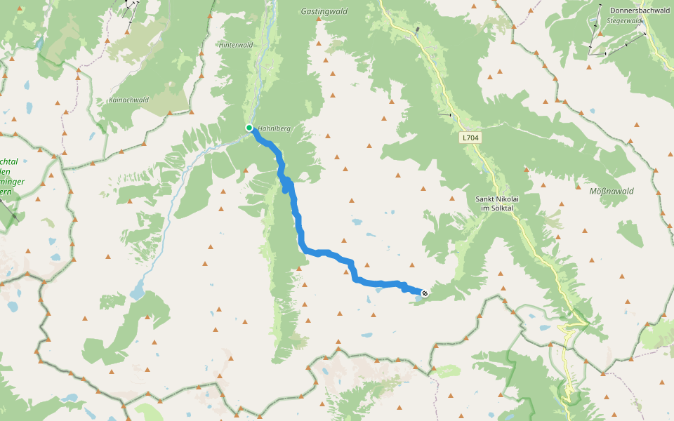 Wanderweg 790 walking route map in Kleinalm