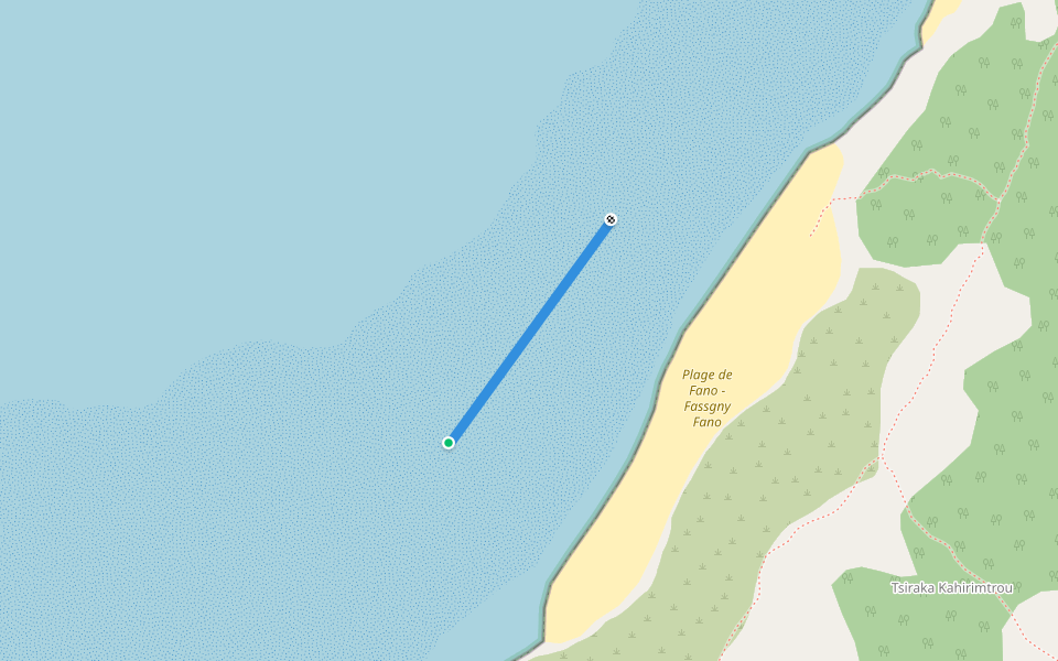 Sentier Sous-Marin LAGON YATRU walking route map in Canton d'Acoua