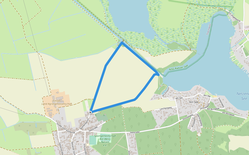 Naturlehrpfad Netzen walking route map in Kloster Lehnin