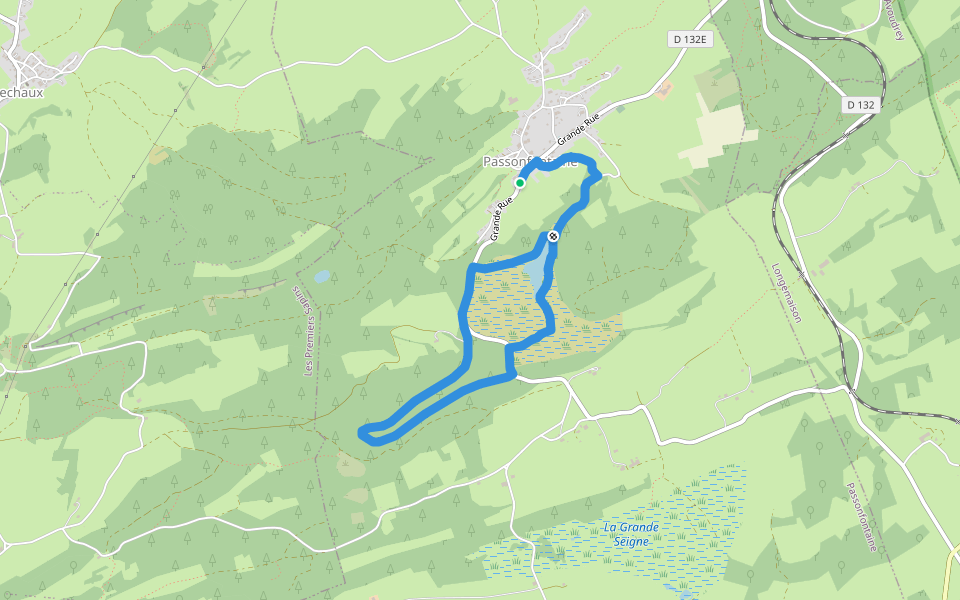 Le Tour de Barchet walking route map in Passonfontaine
