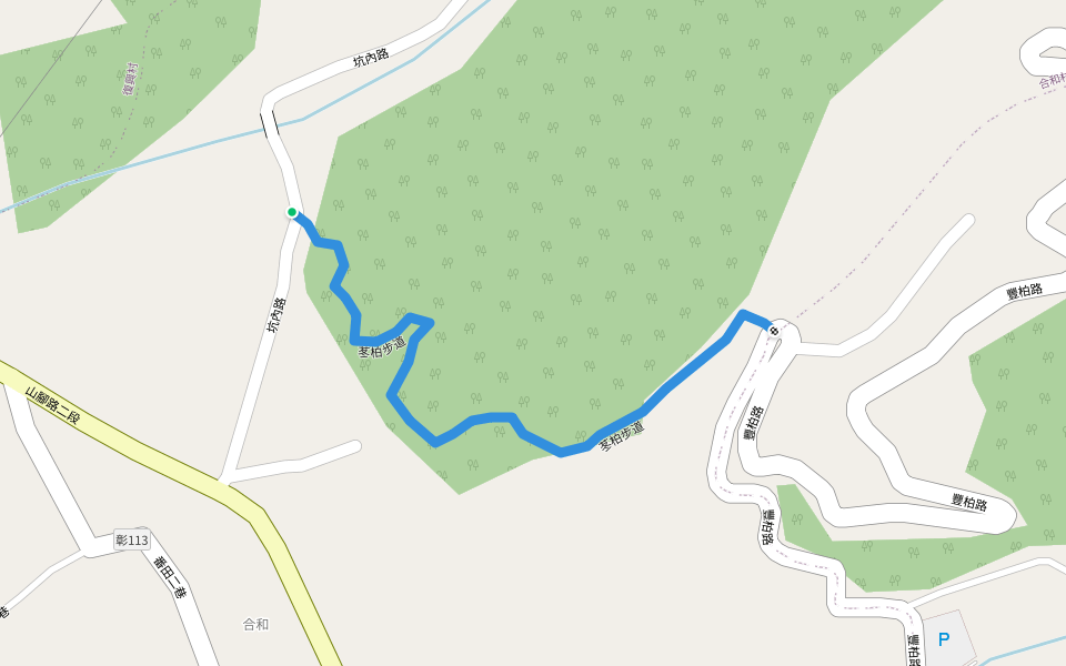 苳柏步道 walking route map in Ershui