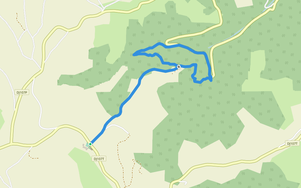 Mărișel (Biserică) - Belvedere - Trei Pâraie - Mărișel (Biserică) walking route map in Mărișel
