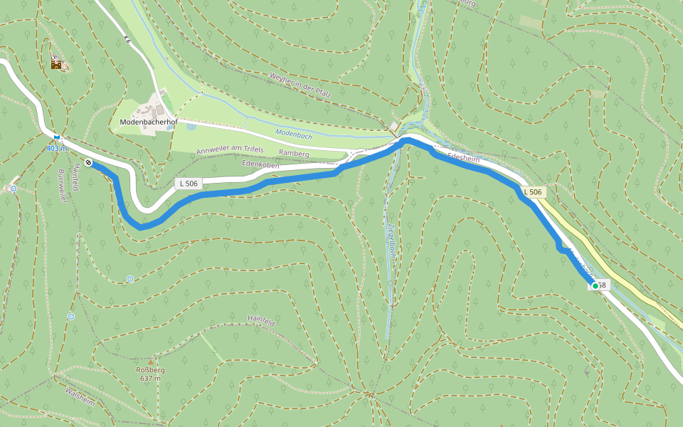Rundweg Burri - Groß Burrweiler walking route map in Edesheim