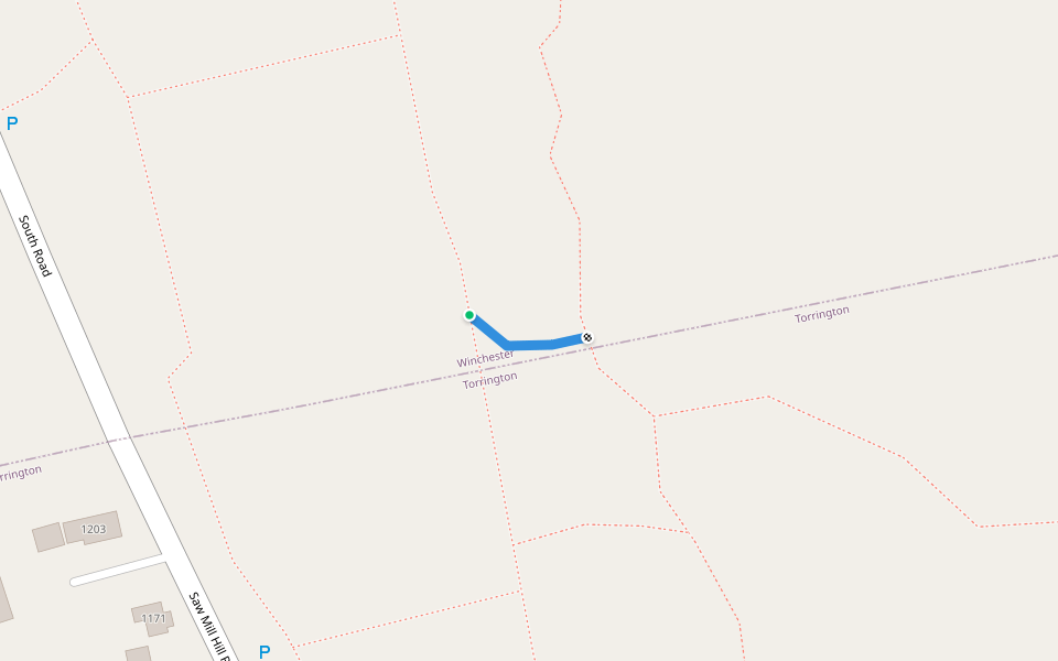 Blazier walking route map in Winsted