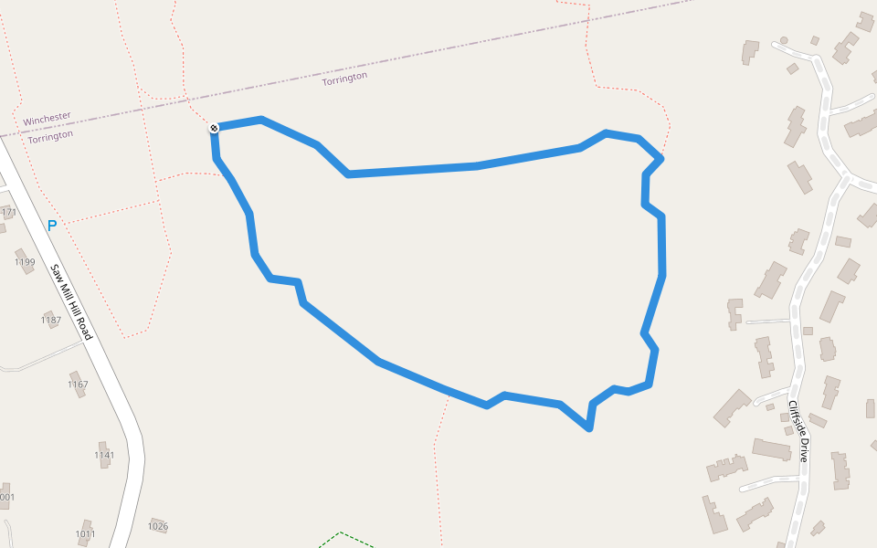 Anvil walking route map in Torrington