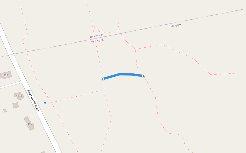 Hammer walking route map in Torrington