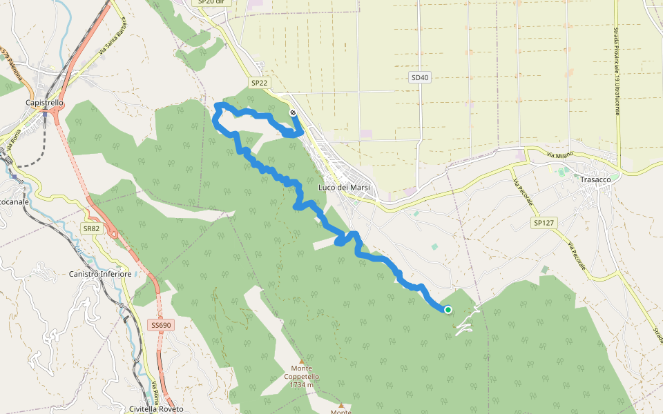 Path of Angizia Hiking Trail Luco dei Marsi, Abruzzo Pacer