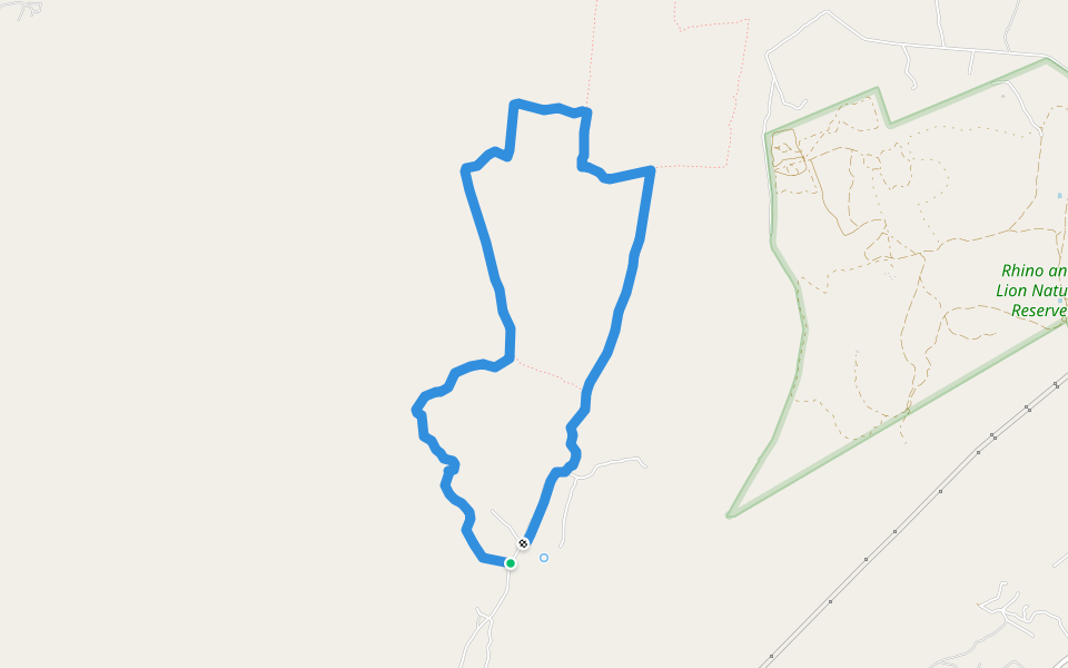 Blue Route walking route map in Krugersdorp