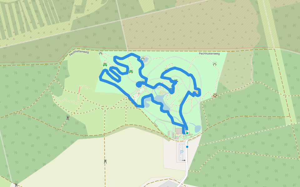 Audioguide Tour Findlingspark Nochten walking route map in Boxberg/Oberlausitz