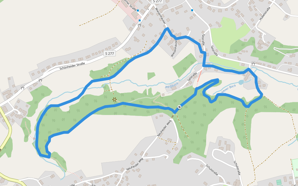 Bergwiesenpfad walking route map in Stützengrün