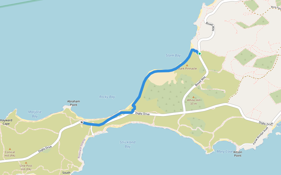 2022 Walking Trail Route 5 walking route map in Rottnest Island