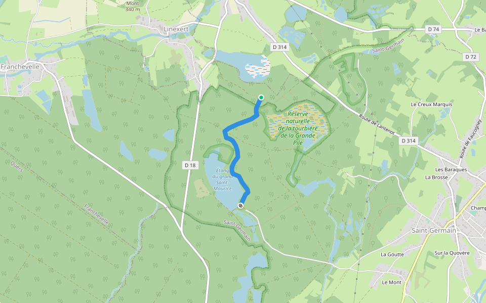 La ballade à 1000 temps walking route map in Linexert