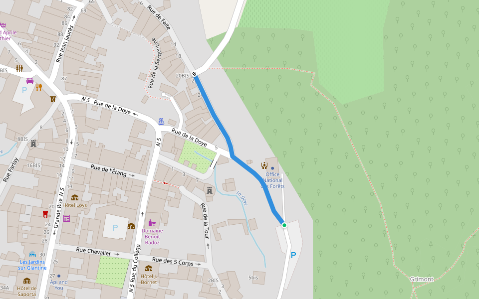 Balade à Poligny walking route map in Poligny