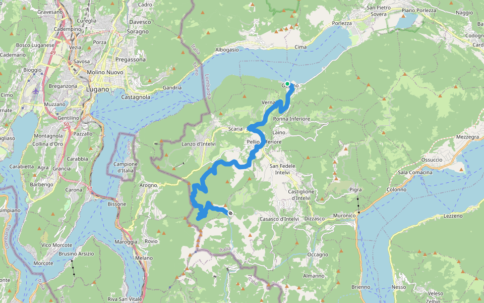 CamminaForeste - Tappa 8D walking route map in Osteno-claino